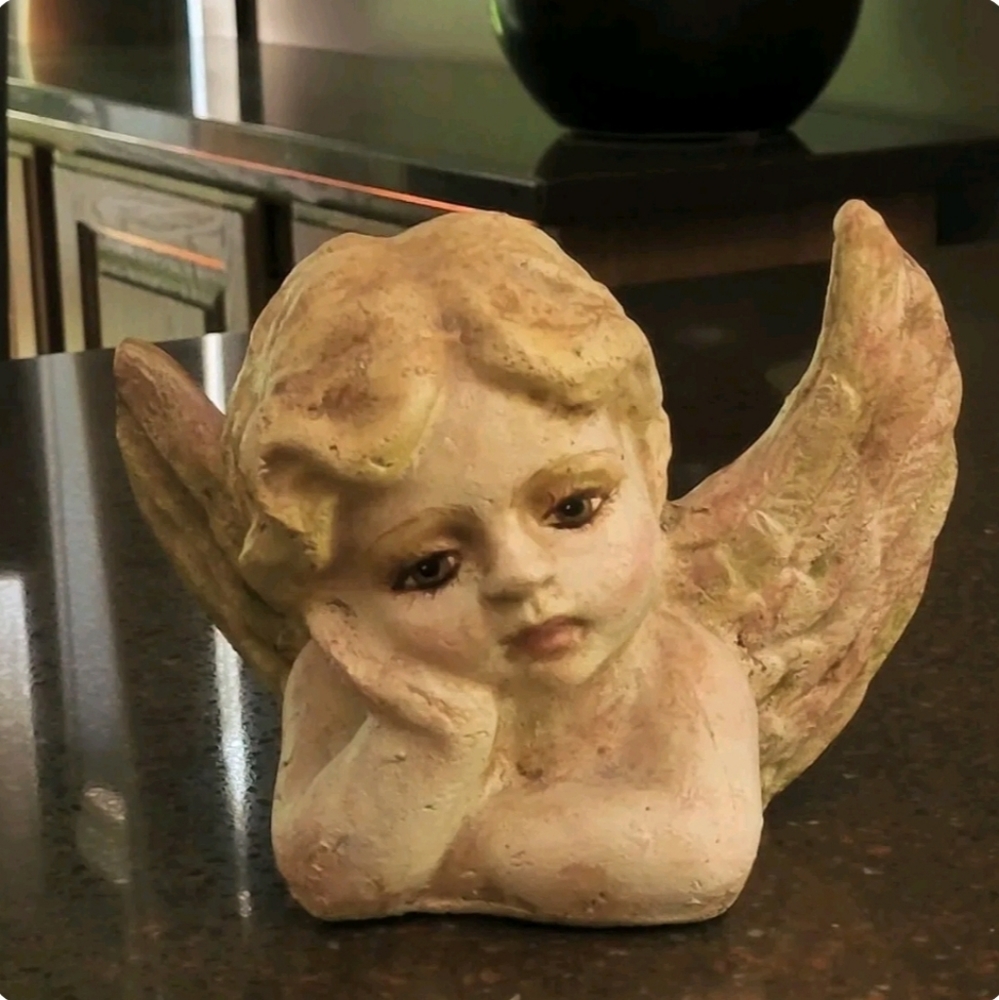 Hand Painted Angel Cherub Adorable USA